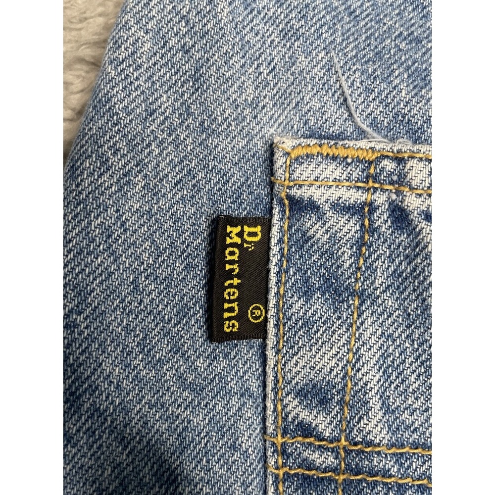 Vtg 90s Dr Martens AirWair Men 29 Super Baggy Butterfly Button Denim Jean Shorts - Picture 10 of 15